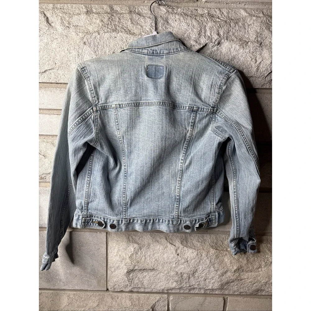 Jacket-Jean-Classic-Levi-Child‎ Size-Light Wash-Button Up-Slit Pockets-Child XL